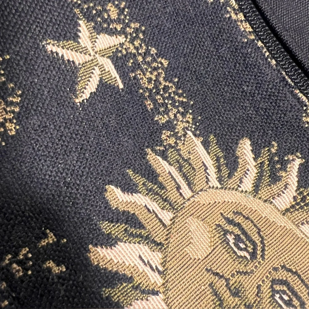 Sun and Moon Face Witchy Celestial Goth Alternative Shoulder Canvas Bag Zip